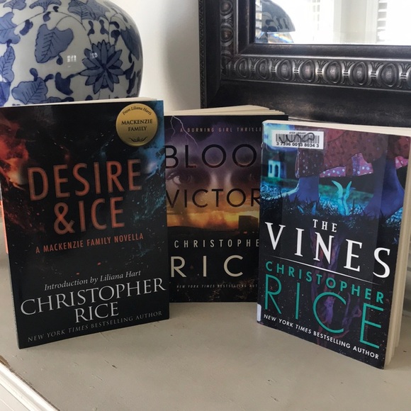 Christopher Rice Bundle Books Blood Victory, The Vines, & Desire & Ice - Picture 1 of 15